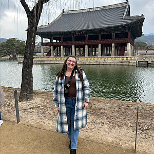 Chandler Jessup in front of the Gyeonghoeru Pavilion in South Korea. Photo provided by Chandler Jessup