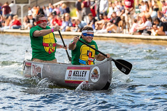 IUPUI students, faculty, and staff participate in Regatta along the canal in downtown Indianapolis. The photo was taken Saturday, Septemb...
