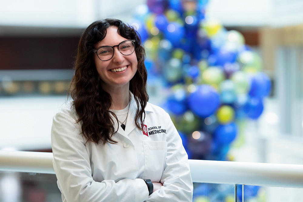 IUPUI student Maddie Lisenko poses for a photograph. She is in the LHSI (Life-Health Sciences Internship) program with Dr. Amelia K. Linn...