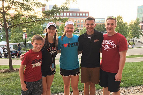 Megan Goley (second from the left) stands with her siblings at the 2017 Regatta. 