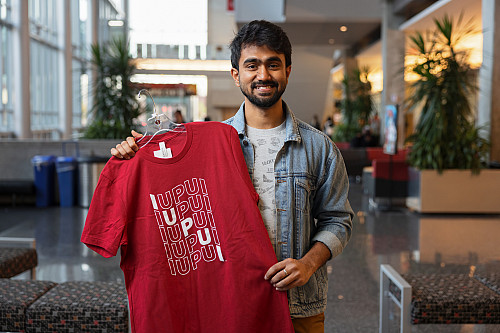Ravi Shankar, a graduate student at the Luddy School of Informatics, Computing, and Engineering, is the winner of the student-designed t-...