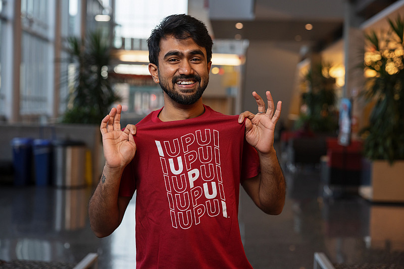 20231117 Ravi Shankar T-shirt Contest Winner (LK) Ravi Shankar, a graduate student at the Luddy School of Informatics, Computing, and Engineering, is the winner of the student-designed T-...